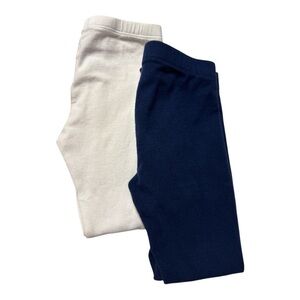 5t girls leggings bundle-one navy and one white
